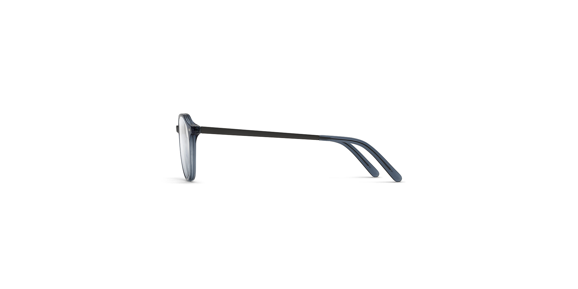 Klassische Damen-Korrektionsbrille aus Kunststoff in Pantoform, der Bügel ist mit einem Flexscharnier ausgestattet,  BC 012 FLEX CL